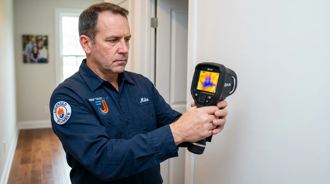 Thermal imaging leak detection by Johns Plumbing LLC in Winthrop